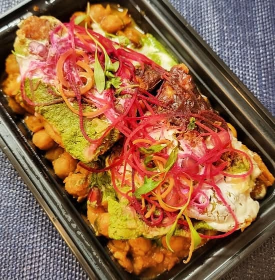 Amritsari Samosa Chaat.